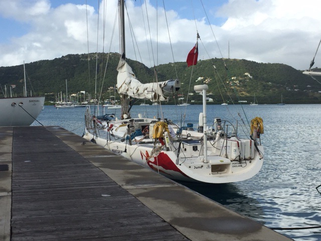 SV Juno - the boat that my husband is sailing this week