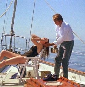 Sam Shepherd washes Nicole Kidman's hair in the movie, Dead Calm.