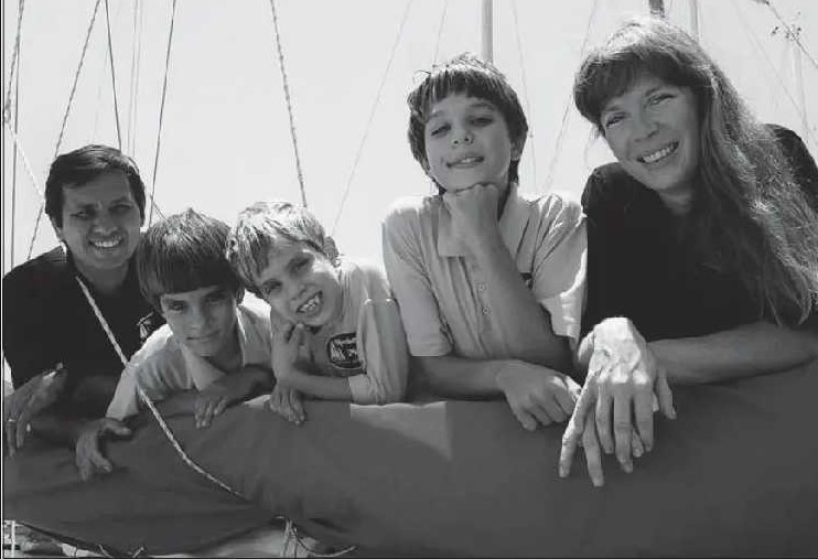 Diane Stuemer from Ottawa with her husband Herbert and three kids who circumnavigated on a sailboat
