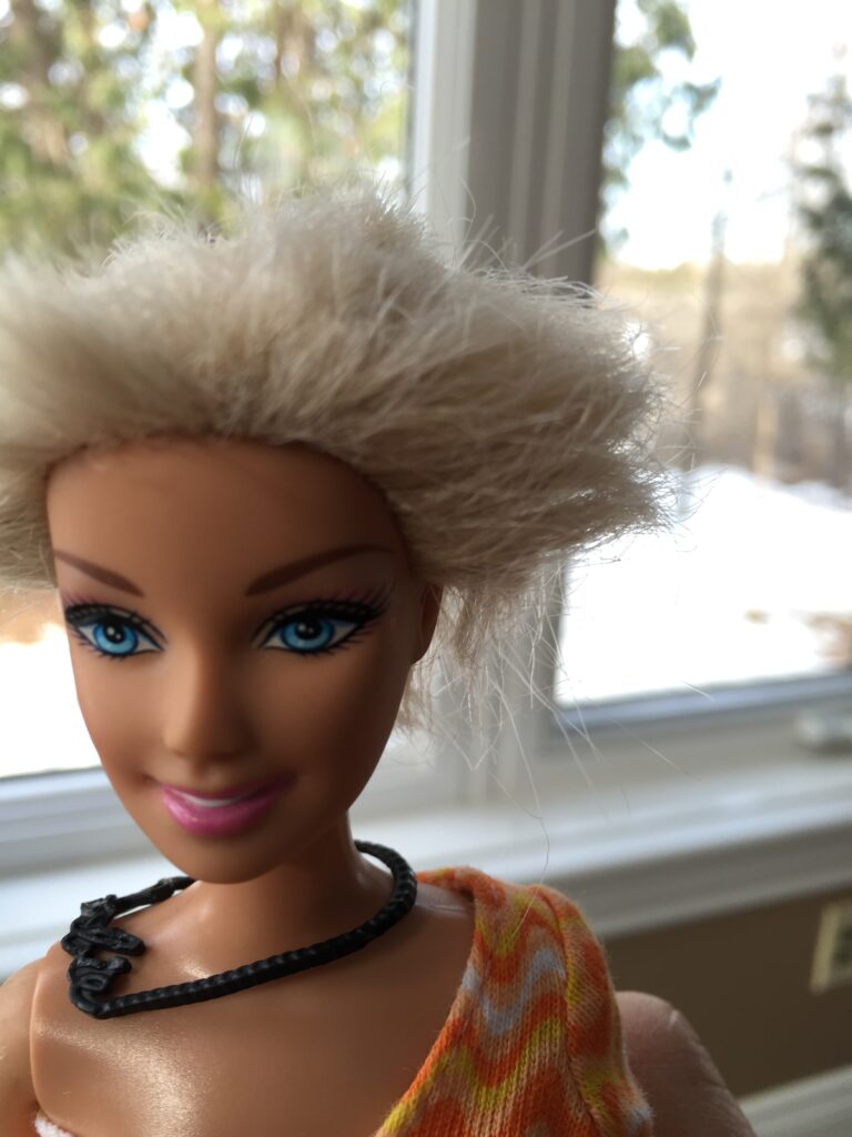 Sailing hair: Barbie as model