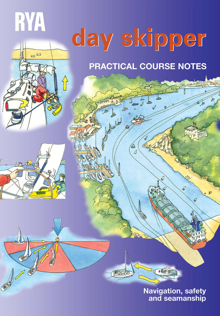 RYA Day Skipper Course book cover which covers the topic of anchoring