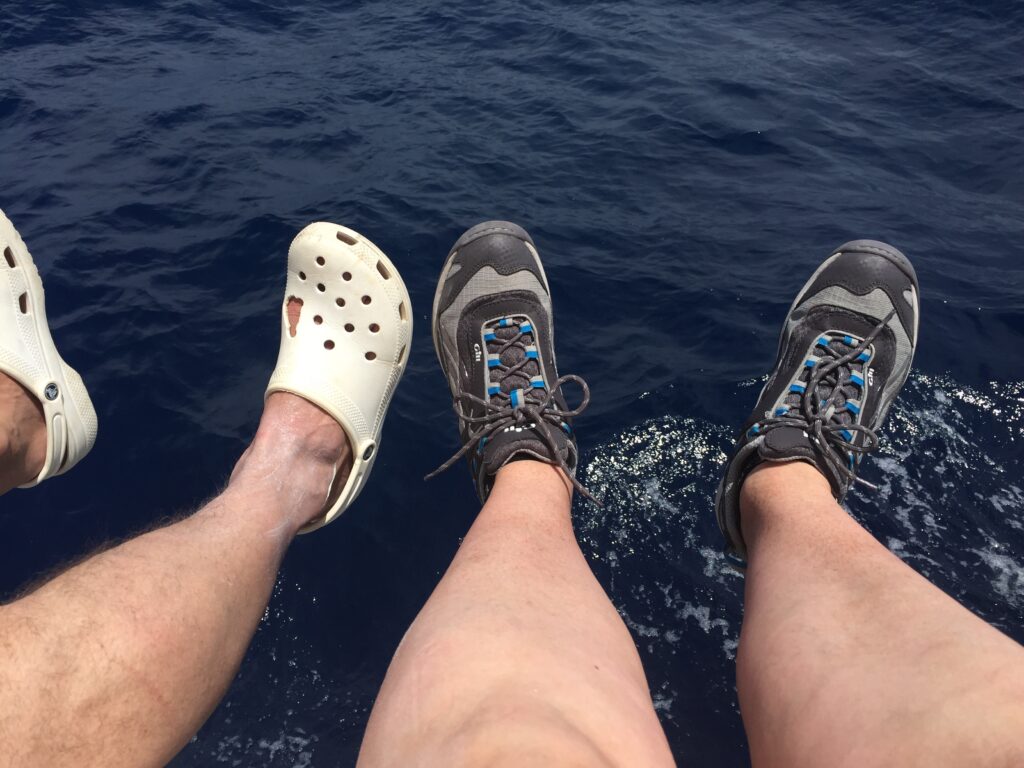 My aforementioned Gill shoes hanging over the high side