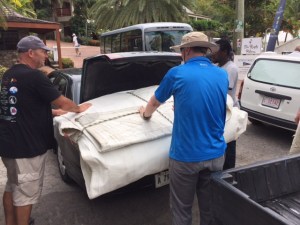 Loading the main sail and ji