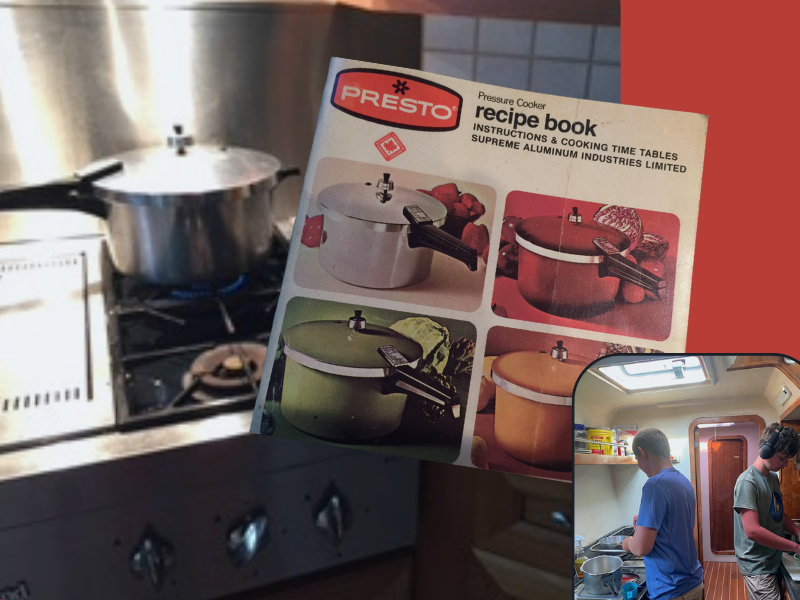 Pressure Cooker on a Sailboat: Learning to Cook Aboard