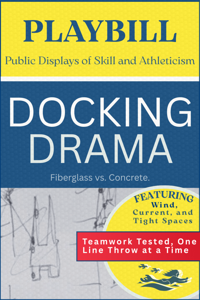 A mockup of a Playbill as though Docking Drama is a theatrical event, and it is, showcasing stress in the family context at its finest.