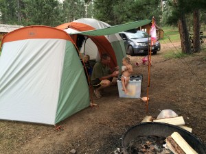 Our tent at Mount Rushmore KOA, in Hill City, South Dakota