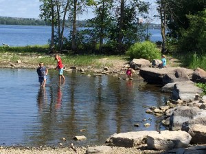Our kids at the 'duck pond', which is along the Ottawa River Parkway