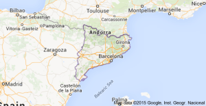 Catalonia, Spain highlighted area
