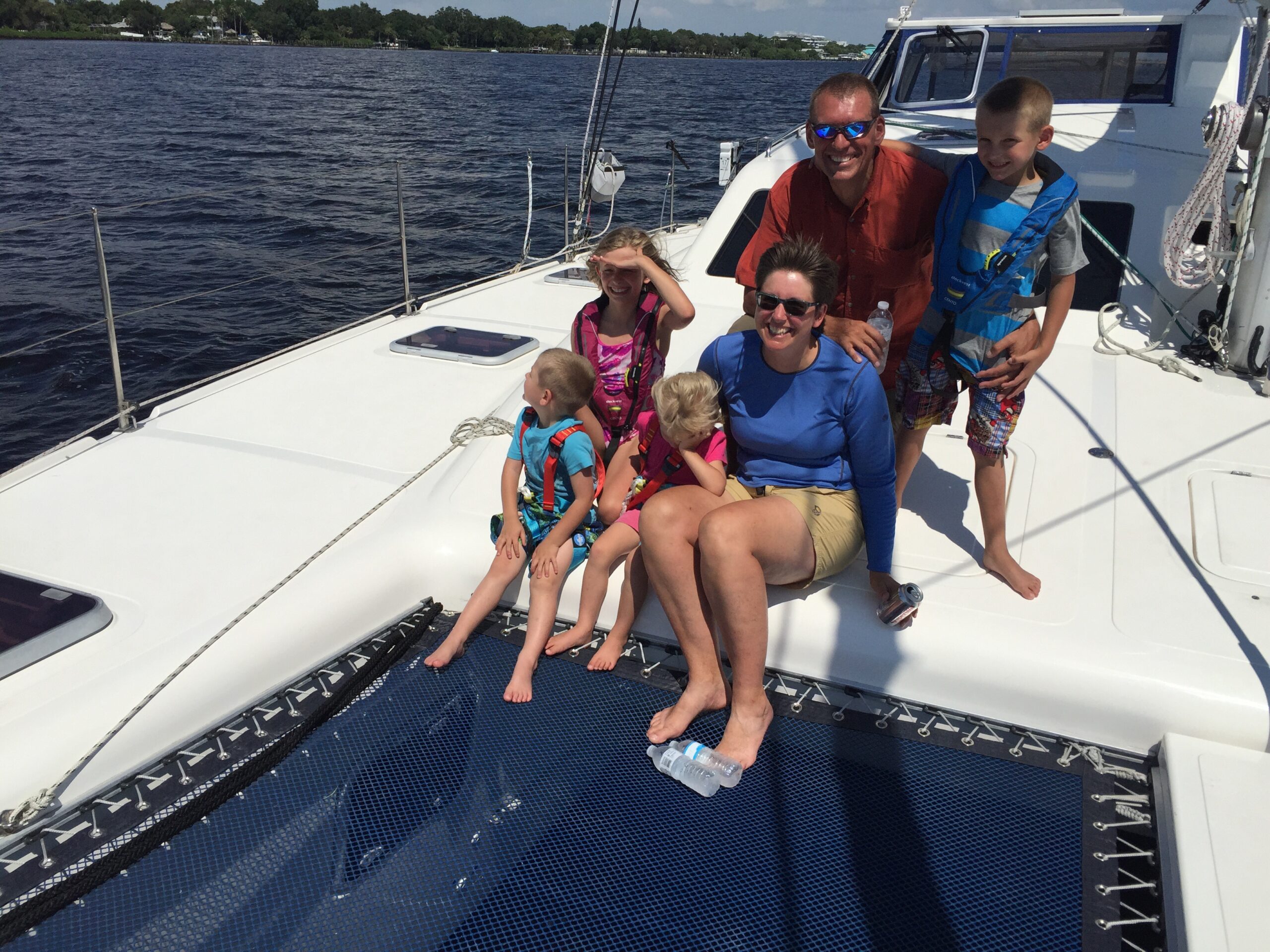 Our kids arrive on SV Aphrodite