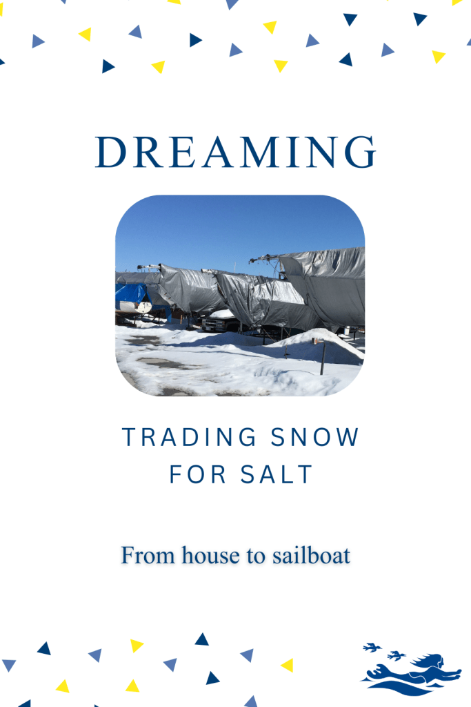 Snowy scene at the Nepean Sailing Club in Ottawa during winter.