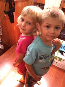 Henry and Karen, four years old.