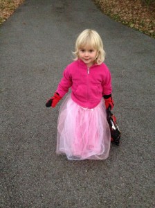 Karen (age 3), Halloween in Ottawa 2014.
