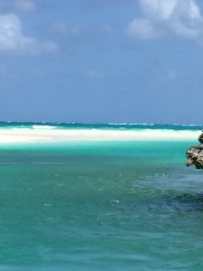 The view as the creek cuts through to the eastern side of the island.
