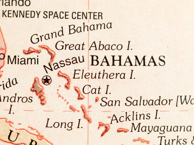 Mayaguana, Bahamas on a map