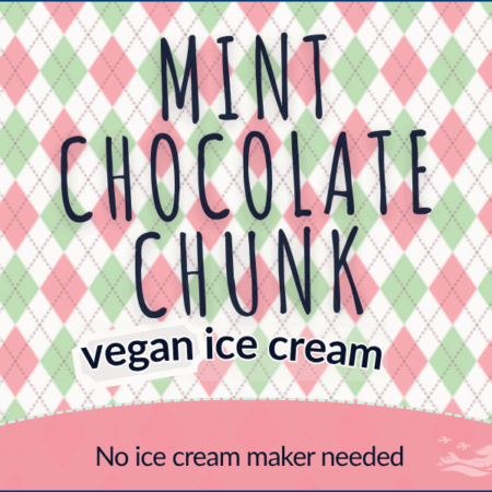 Dairy-free mint chocolate chunk ice cream