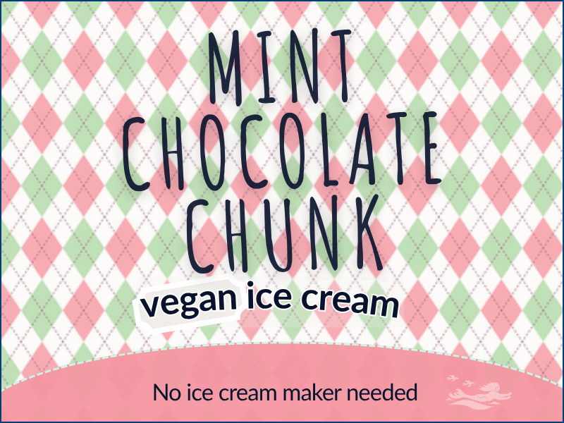 Dairy-free mint chocolate chunk ice cream