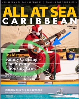 All At Sea Caribbean magazine cover, December 2017.