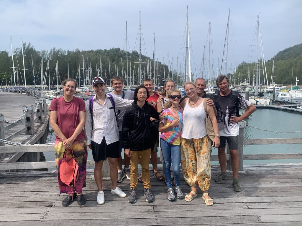 Extended Escher family; Crew of SV Aphrodite, family from Germany and Lana who we met in Trinidad in 2018