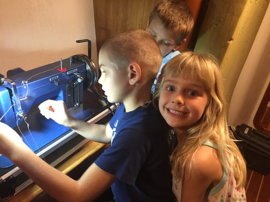 Sailrite Ultrafeed LSZ-1 setup by 7-year-old Henry