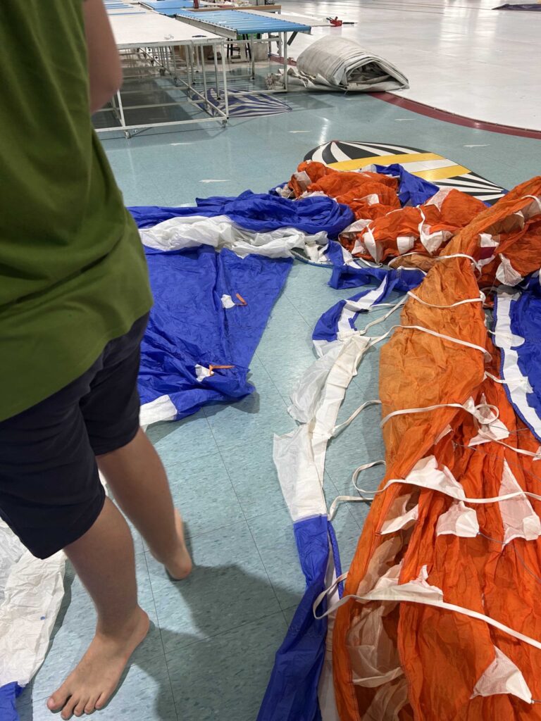 Torn Parasailor Sail at Rolly Tasker Sail Loft in Phuket