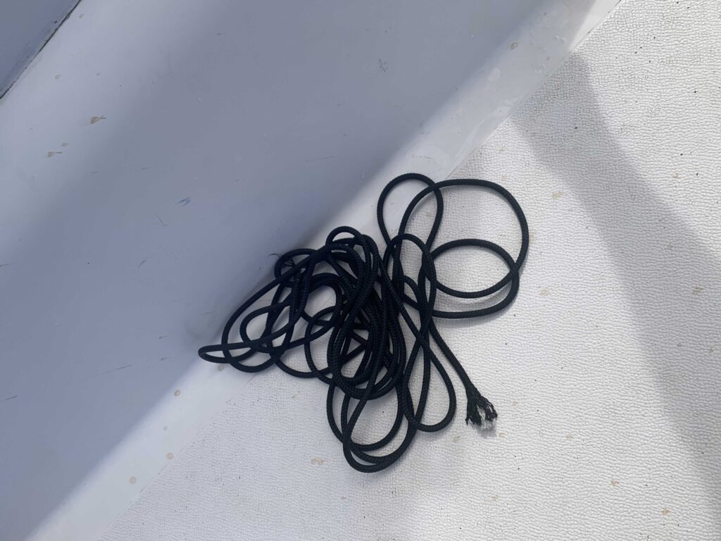 Lazy jack ripped out of our sail bag