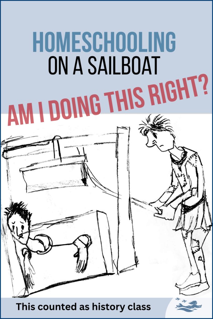 Drawing by Karen of a guillottine