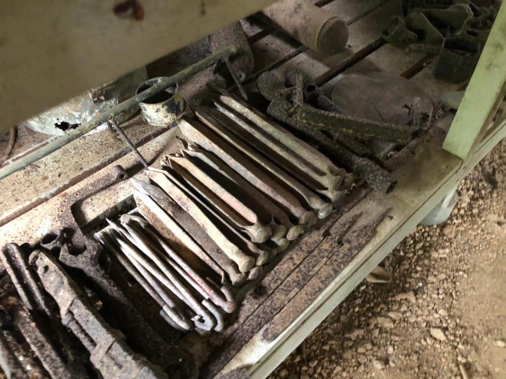 Tent pegs from World War II, seen in Munda, Solomon Islands.