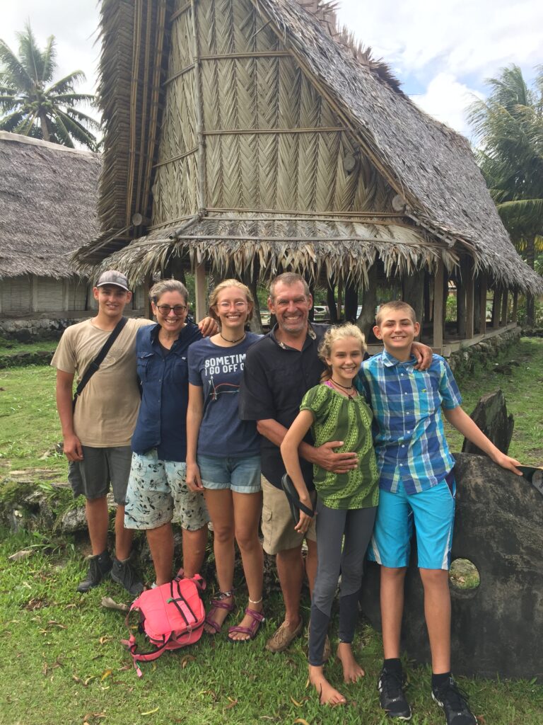 Escher family photo in Yap, Micronesia