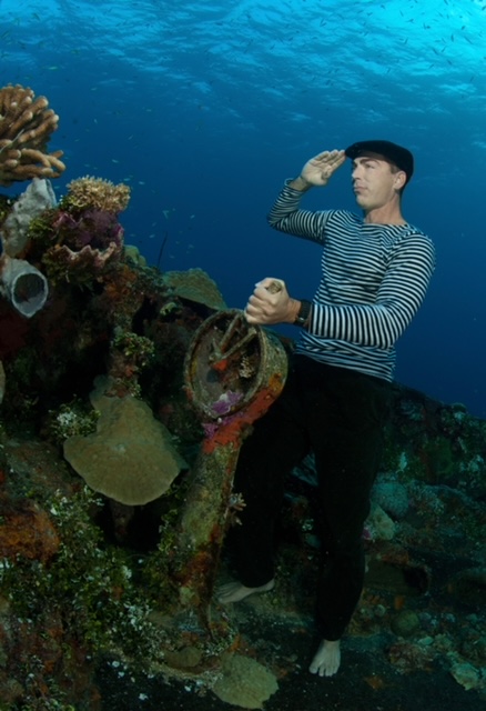 Todd underwater on a Japanese WW2 wreck in Micronesia