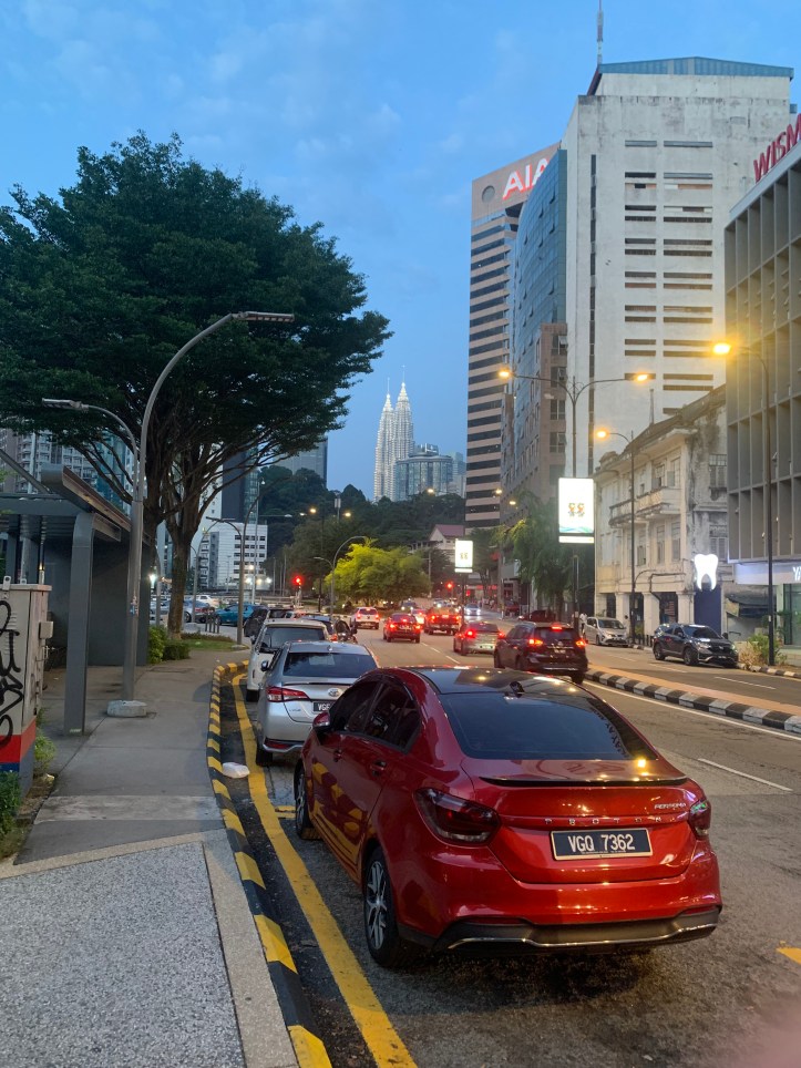 Downtown Kuala Lumpur with the Petronas towers in the background