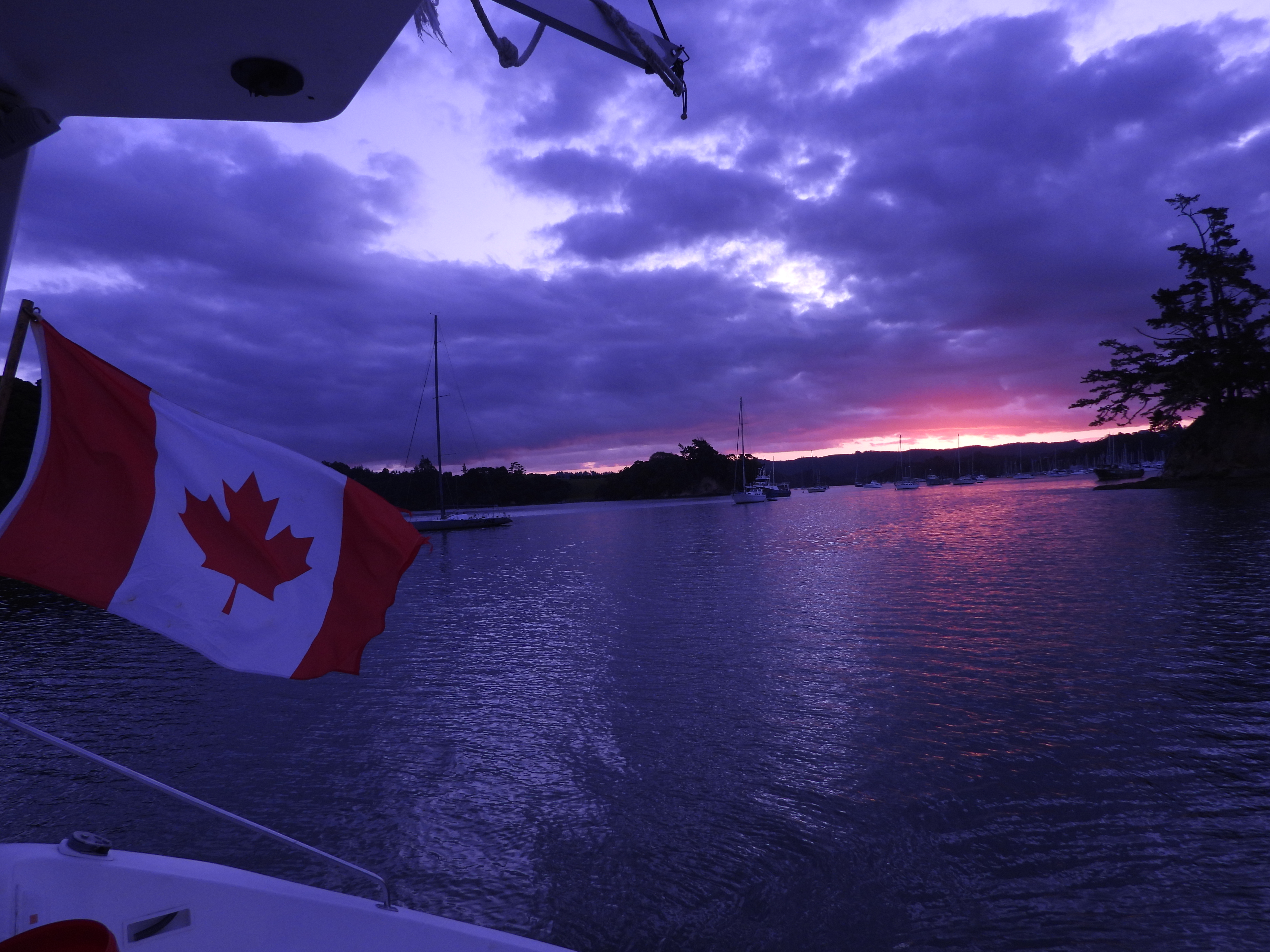 Sunset in the Bay of Islands, New Zealand