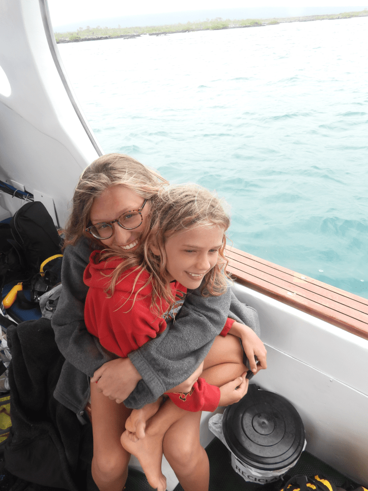 Betty and Karen on the Galapagos Day Trip