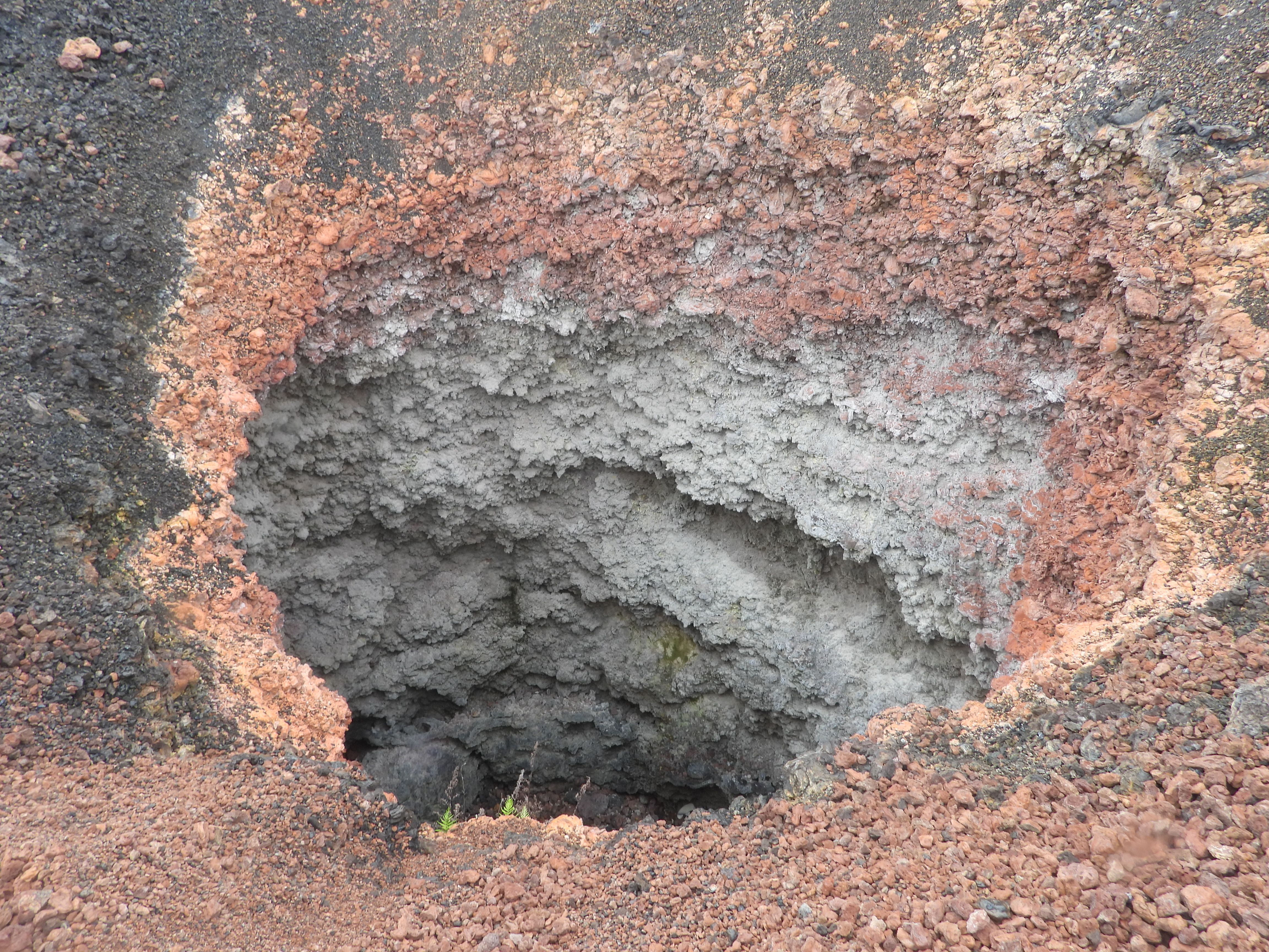 Fumarole on Sierra Negra where the air was thick with sulphur.