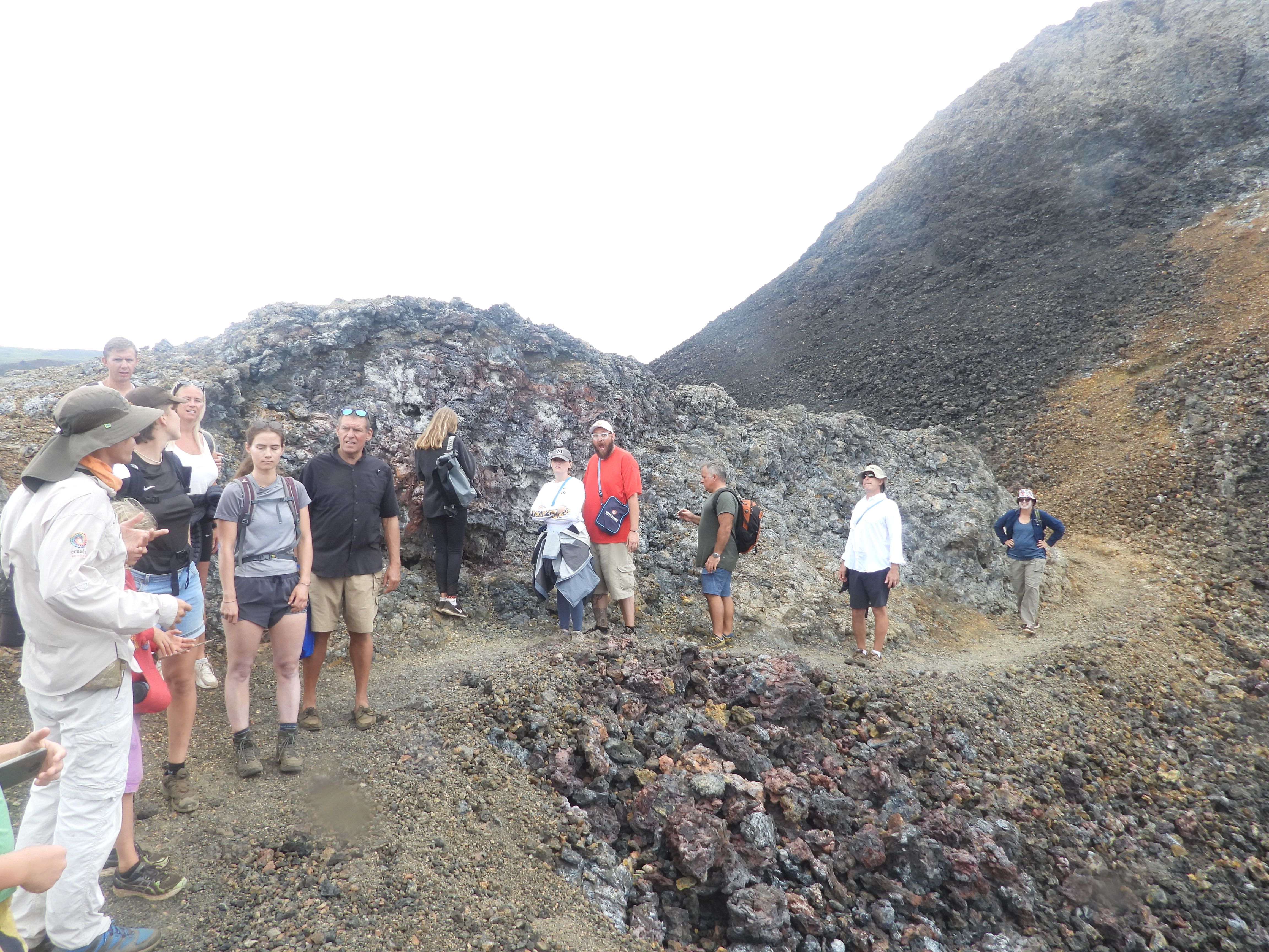 Our hiking group on the Sierra Negra Volcano, Isla Isabela, Galapagos.