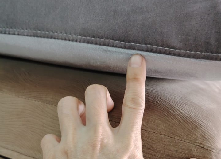 top-stitched seam