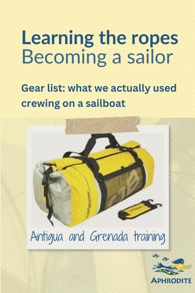 A picture of an Overboard dry bag, which was useful but like any other dry bag, eventually degrades.