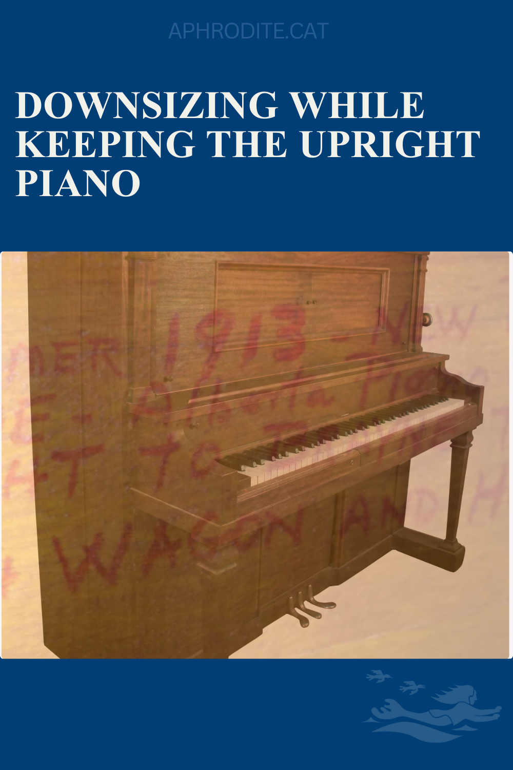 A picture of the piano that has been in Rick's family for generations, and we are the now custodians.