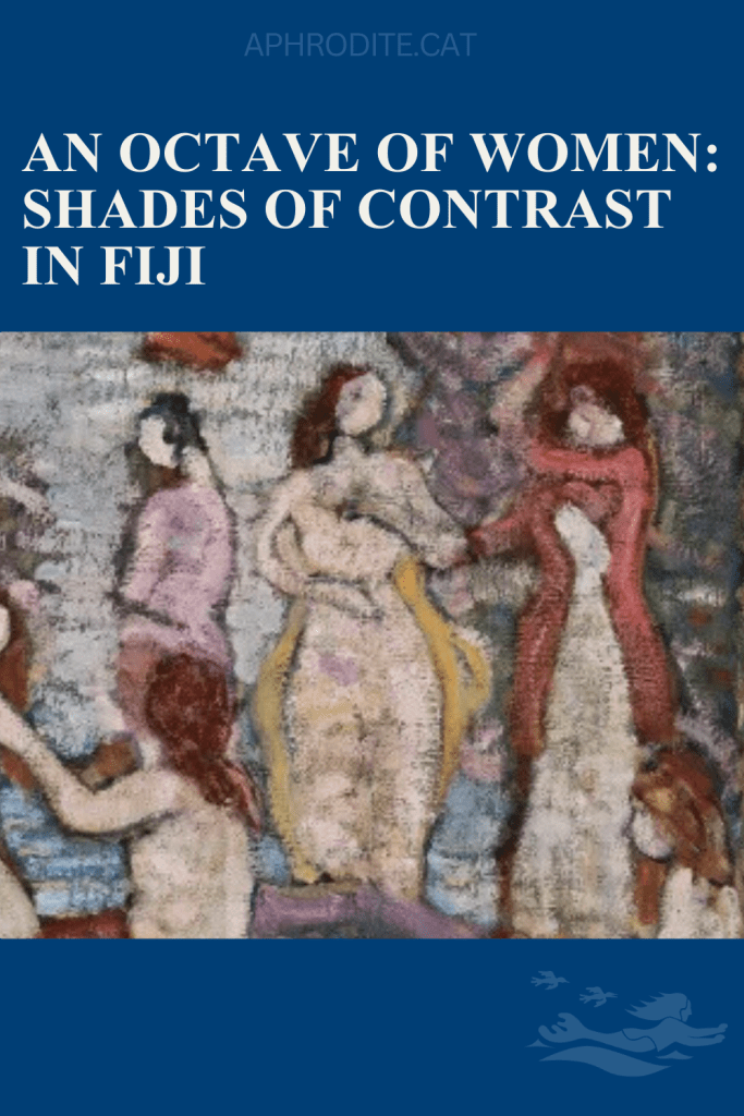 A painting that shows eight (8) women that ties into the theme of this story.