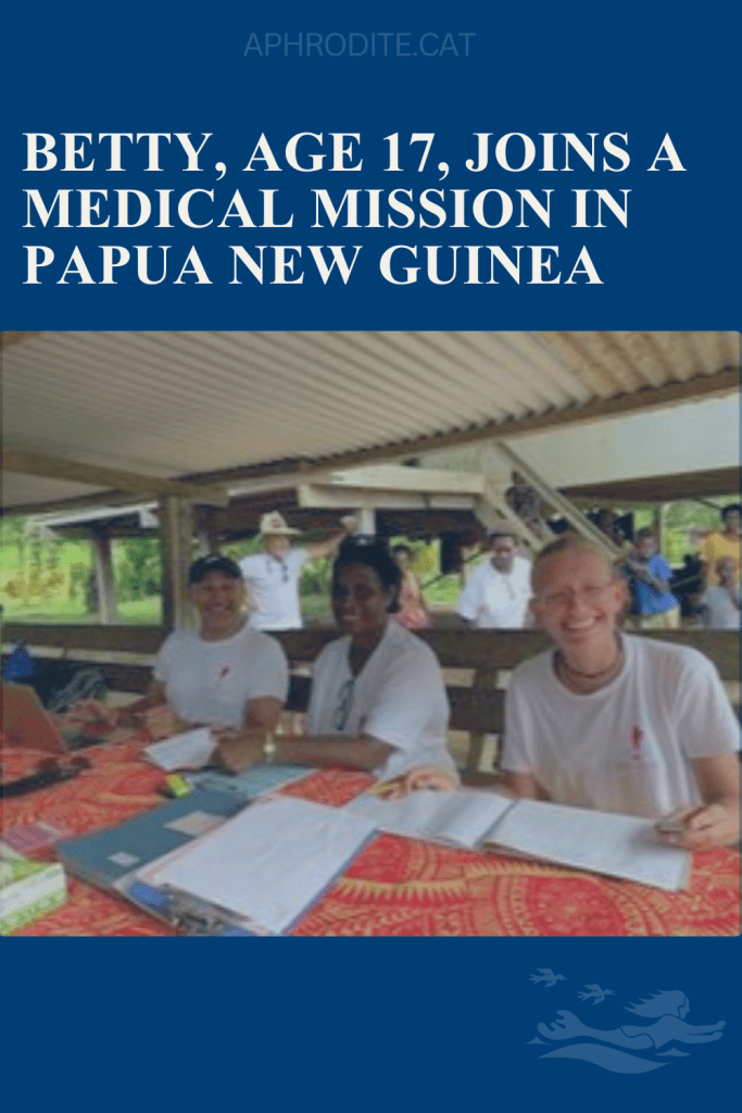Betty with members of the AidOcean team on New Hanover Island in Papua New Guinea. The team included doctors and nurses to deliver vaccines and contraceptive implants.