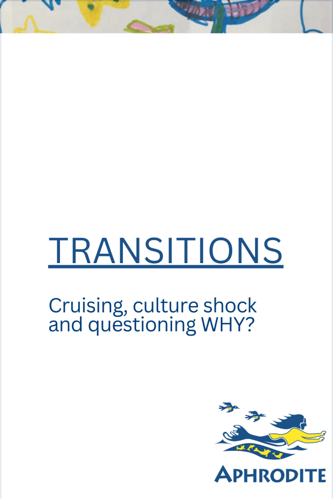 A minimalist text-based pin that asks about cruising, culture shock and questioning why.