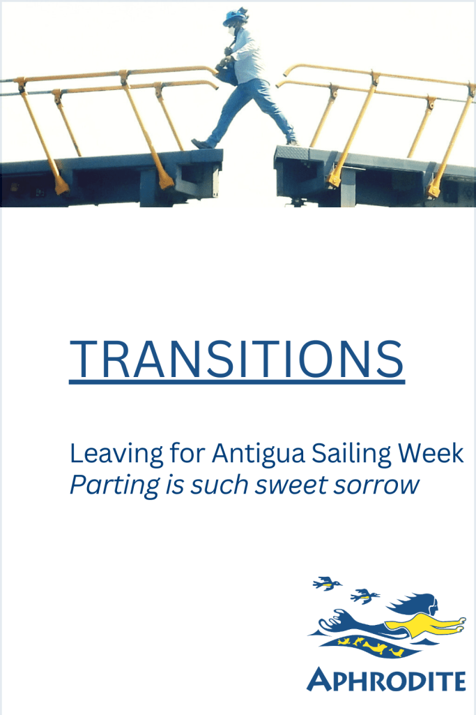 A text based PIN that signifies a life change or mindset shift using an image of a Panama Canal worker mid step on a lock of the canal.