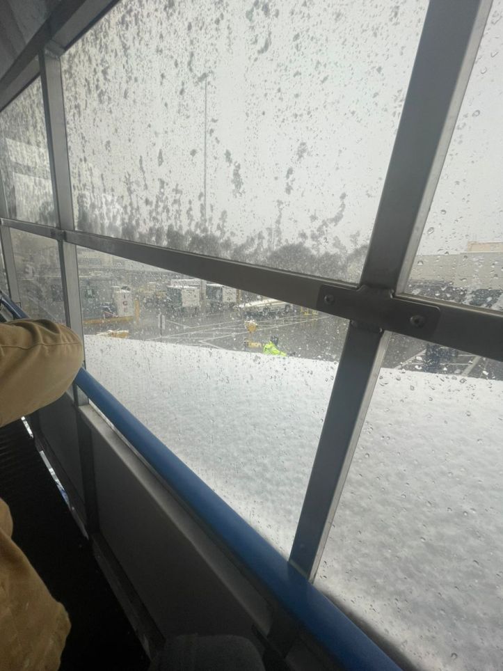 Snow at the Denver Airport in March 2026.