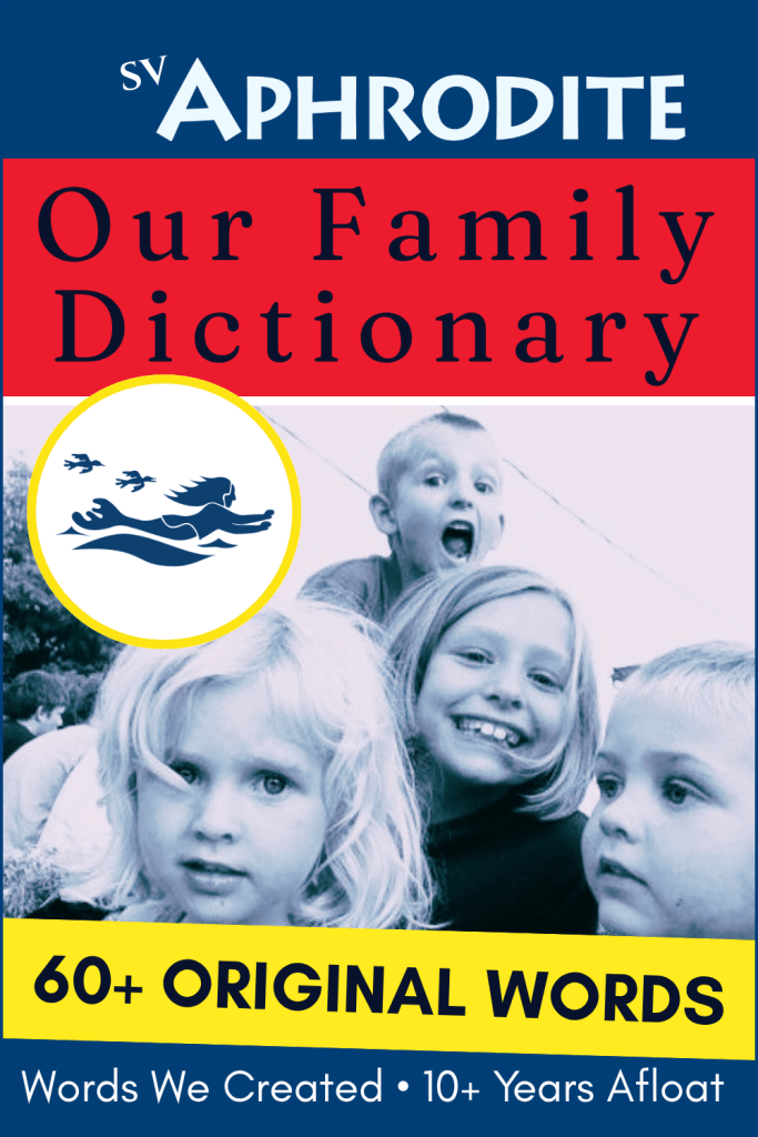 A book jacket style image of the SV Aphrodite Family Dictionary