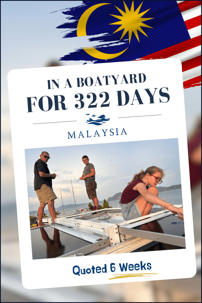 How Six Weeks in Malaysia became 322 Days During a Refit by Eastbay Teakdecks in Langkawi, Malaysia.