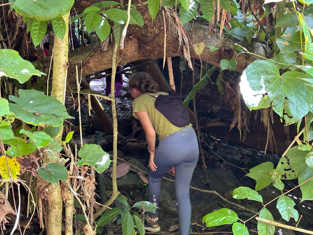 Karen Escher at Singha Besar Island during the waterfall hike