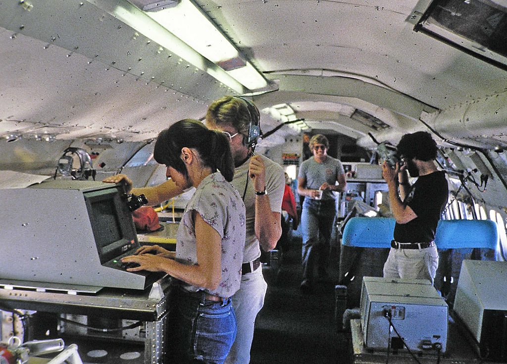 Rick and other members of the solar eclipse research team aboard Galileo.