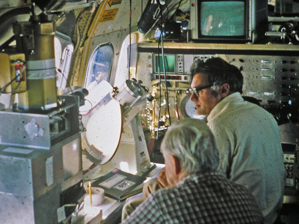 Professor Clark and another member of the eclipse research team.