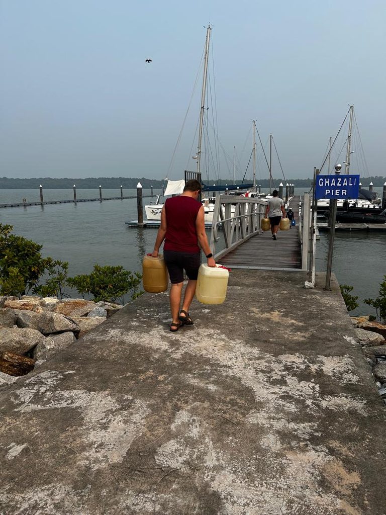 Carrying Diesel at Pulau Indah Marina